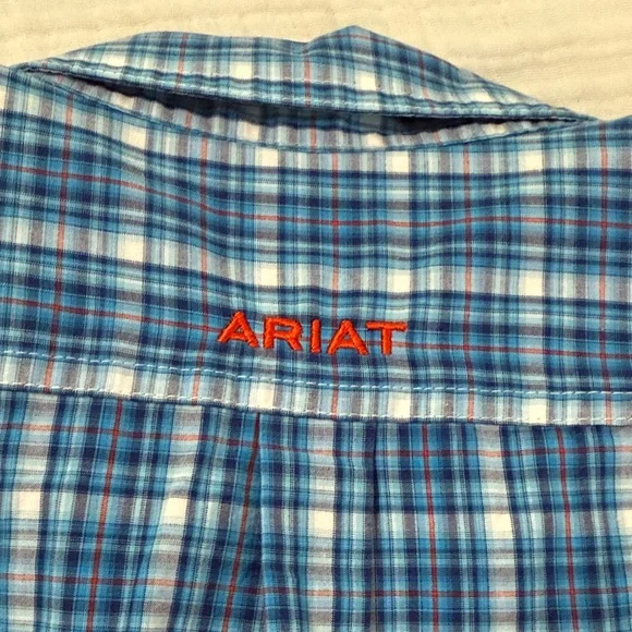 Boys Ariat Blue Button-down Shirt size S (8) - Picture 5 of 5